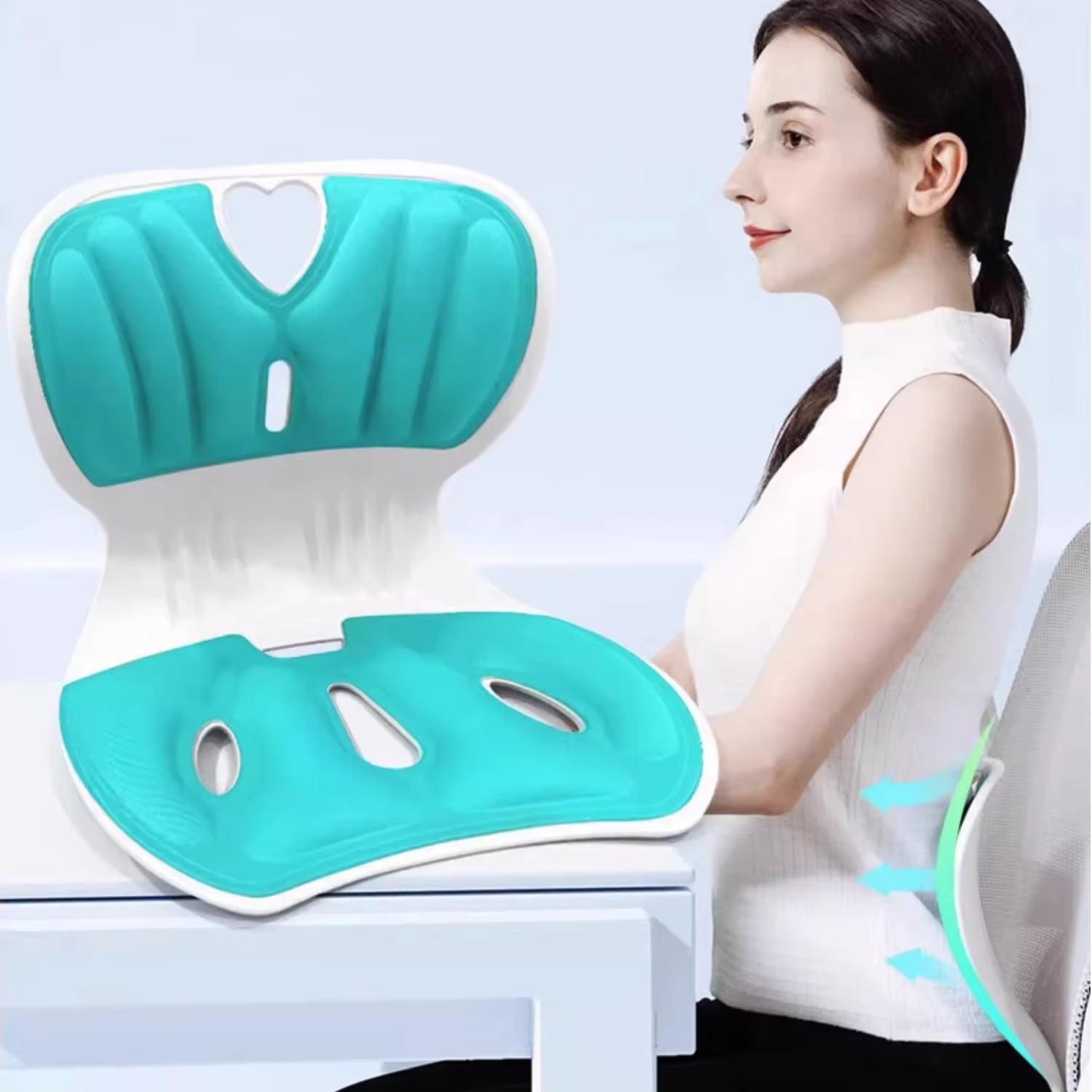 New Design Lumbar Support Pillow Back Support Multifunctional Portable Corrective Posture Chair Comfortable Back Support Chair