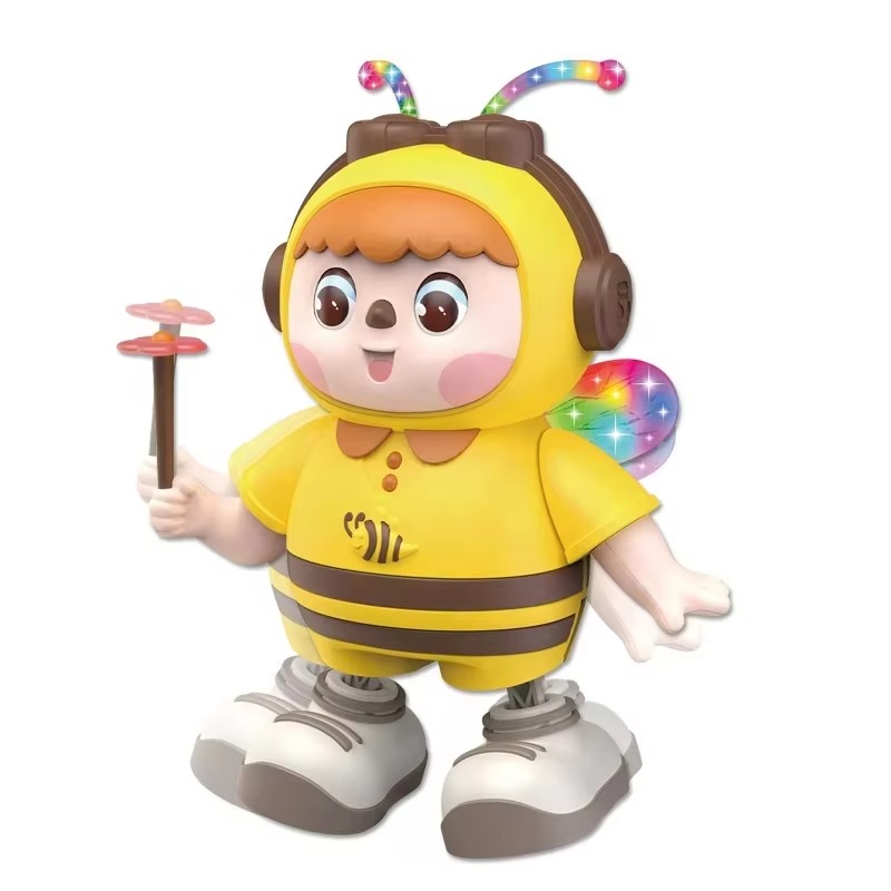 Unisex Children's Plastic Dancing Bee Robot Toy Battery Operated for Toddlers